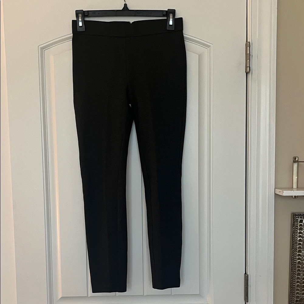 J. Crew Any Day Grey Black Back Zip Cropped Skinny Pants Size Small Petite